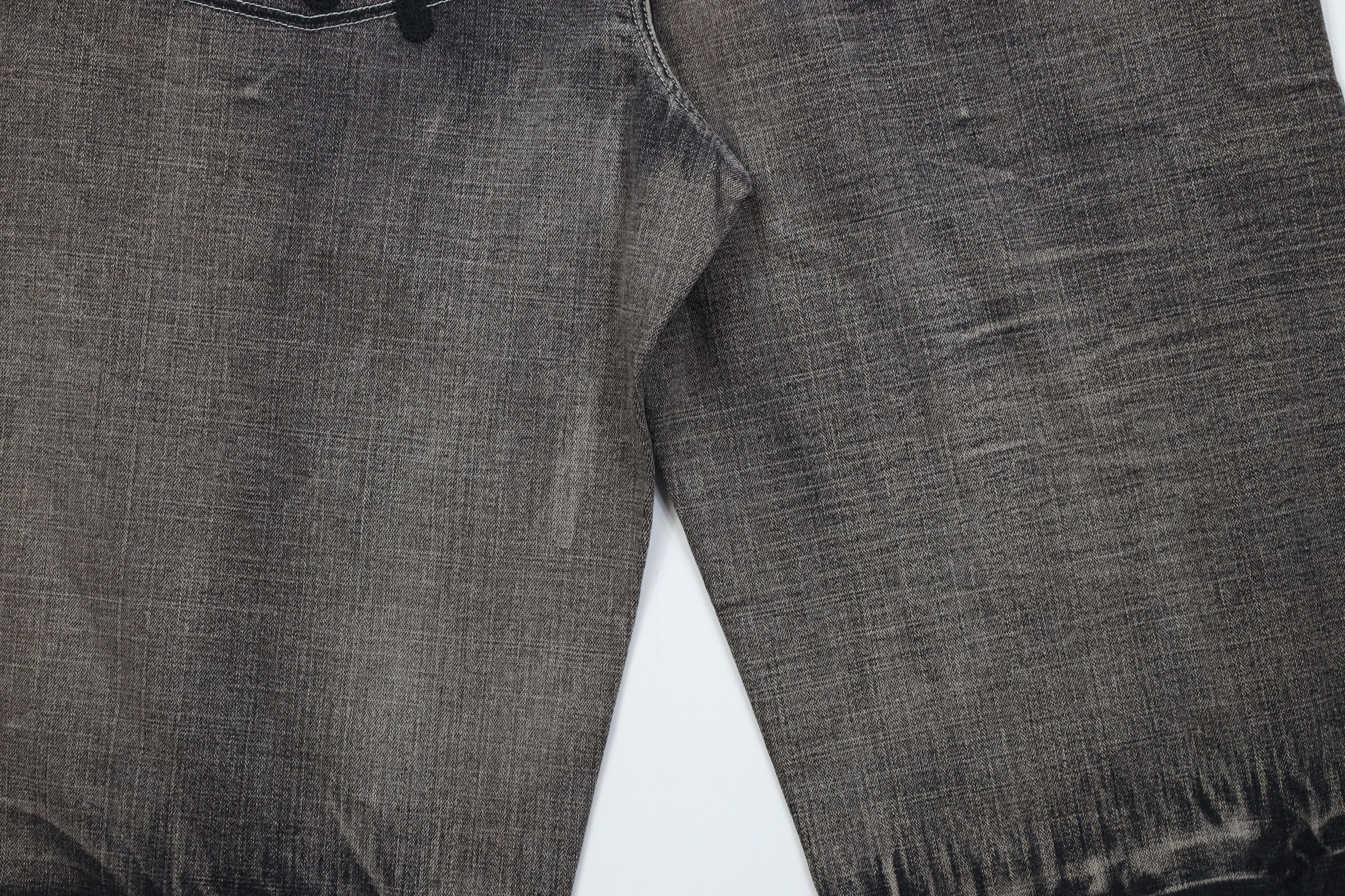 Vintage Vintage 90s Y2K Streetwear Tie Cuff Capris Denim Jeans Black Size US 42 / EU 58 - 12 Thumbnail