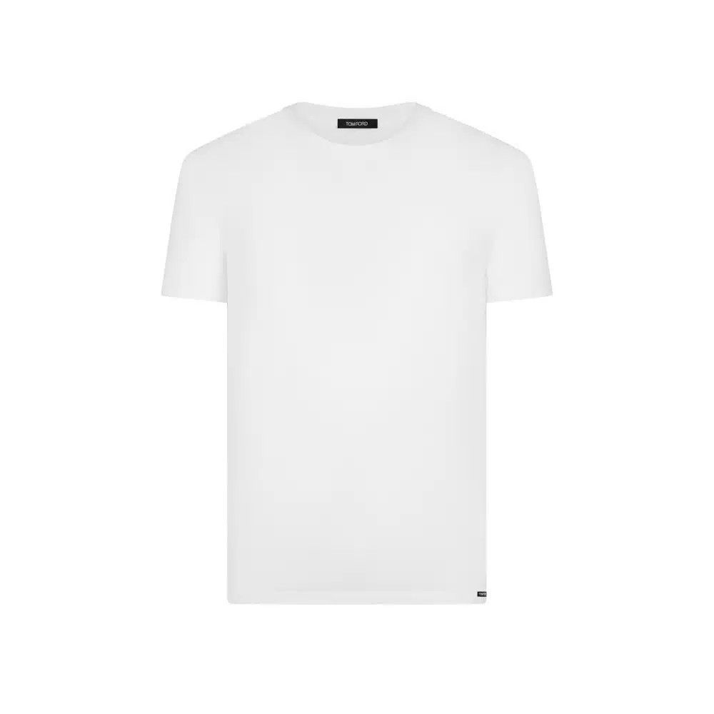 Tom Ford o1loc1c0526 IST4M08 Cotton Crewneck T-Shirt in White Size US XS / EU 42 / 0 - 1 Thumbnail