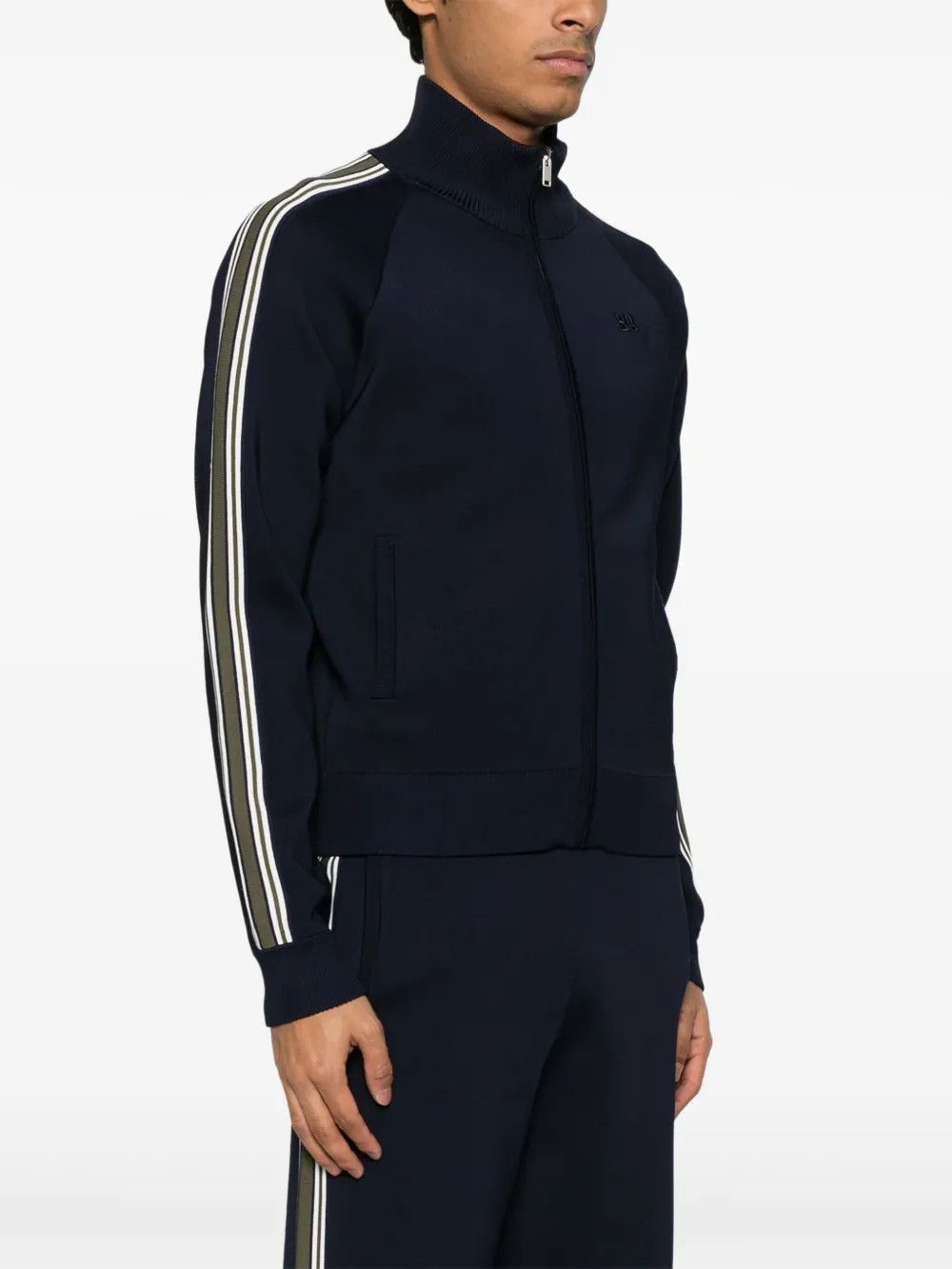 Wales Bonner o1h1sh10525 Tide Track Jacket in Navy Blue Size US XL / EU 56 / 4 - 2 Thumbnail