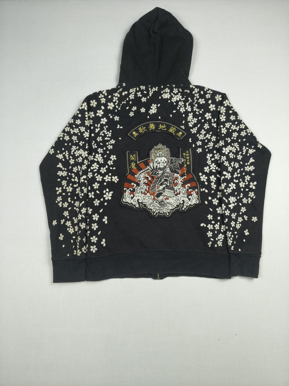 Japanese Brand Jizo Samurai Sakura Hoodie 🤺 (052) Size US XXS / EU 40 - 1 Thumbnail
