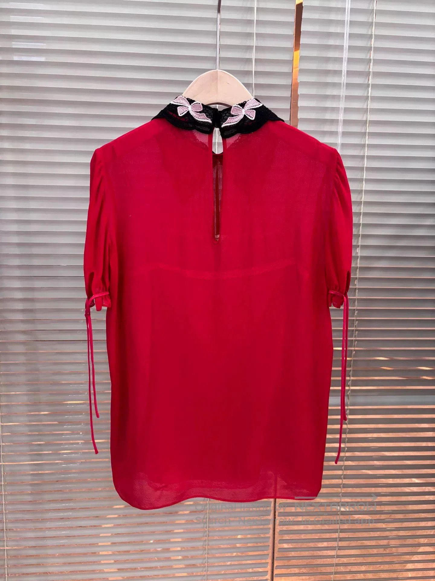 Miu Miu Miu Miu Red Silk Short. Size XS / US 0-2 / IT 36-38 - 3 Thumbnail