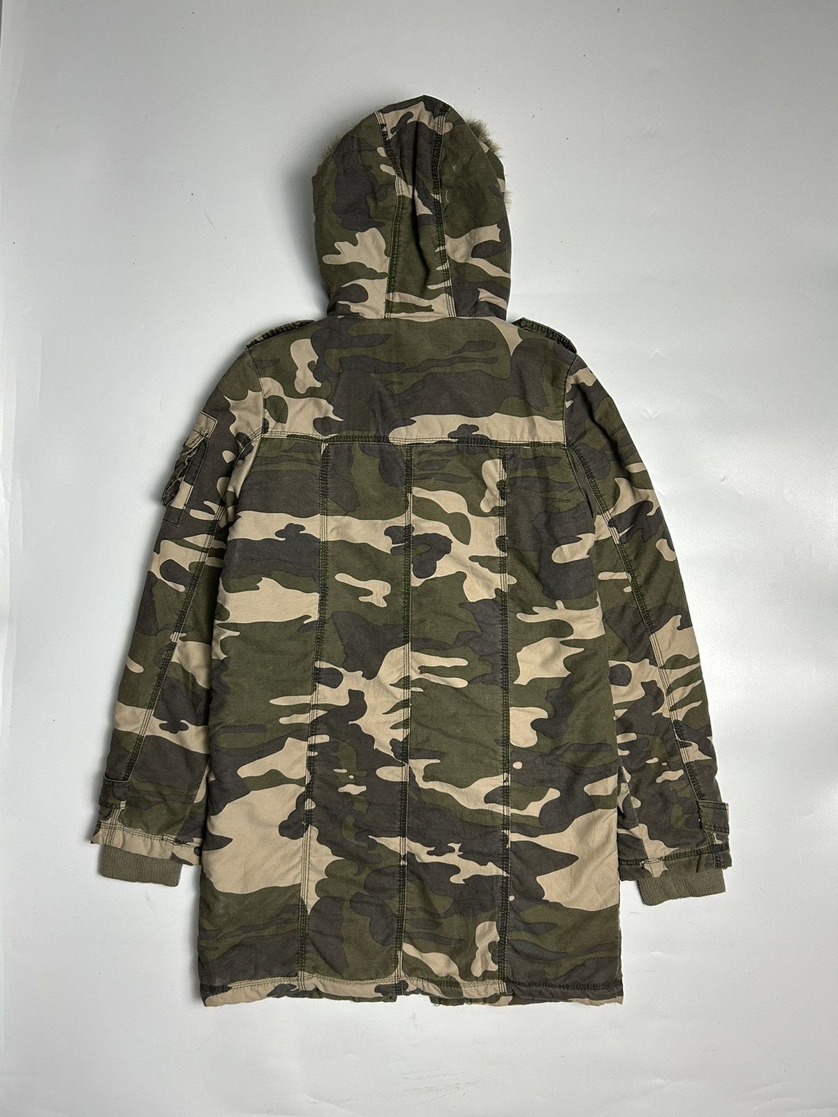 Beauty Beast × If Six Was Nine × Japanese Brand UPPER FREAK FAUX FUR HOODIE MULTI POCKET CAMO JACKET Size M / US 6-8 / IT 42-44 - 4 Thumbnail