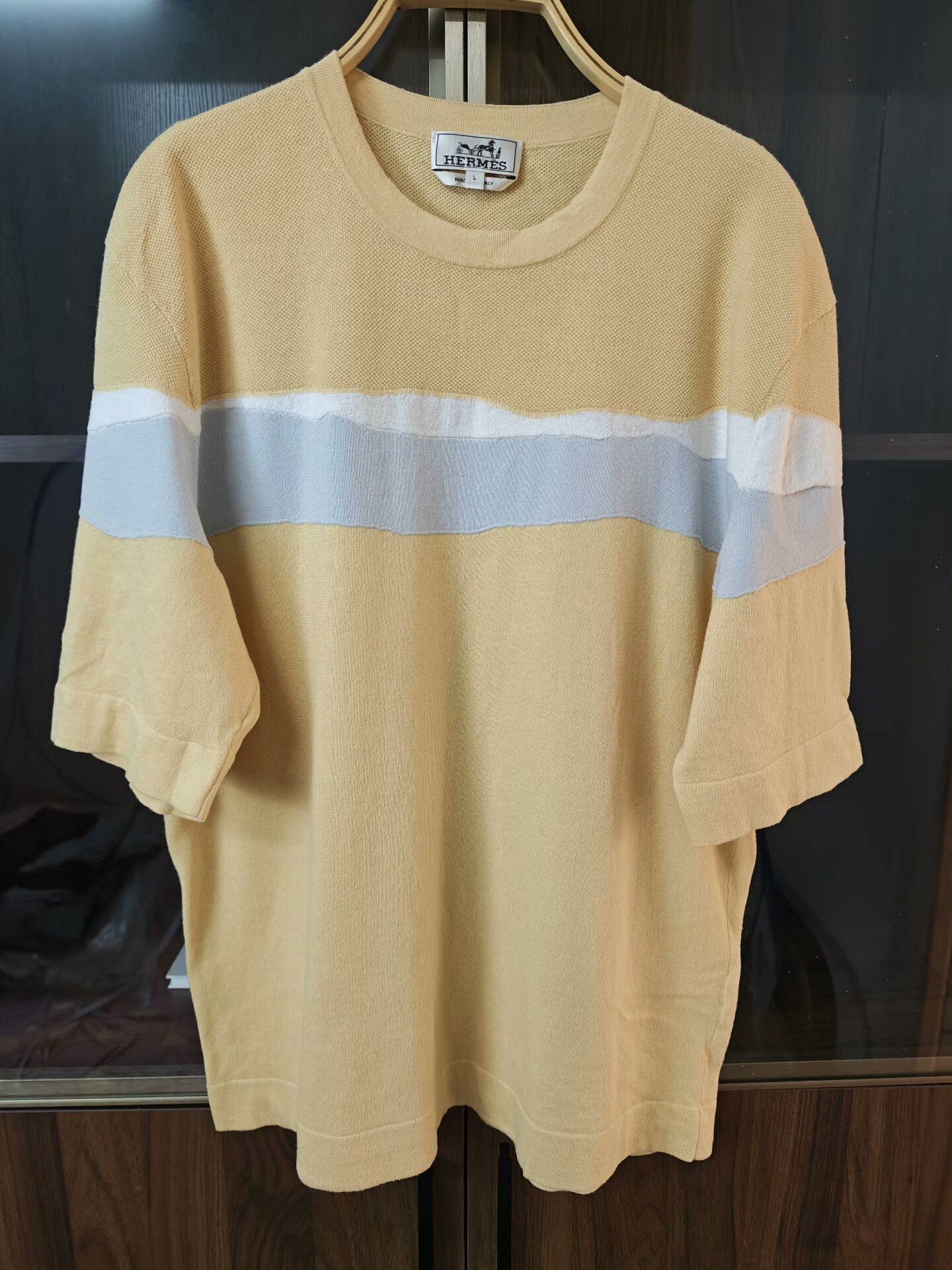 Hermes Hermes Classic Logo Cashmere Knit Short-Sleeve Size US L / EU 52-54 / 3 - 1 Thumbnail