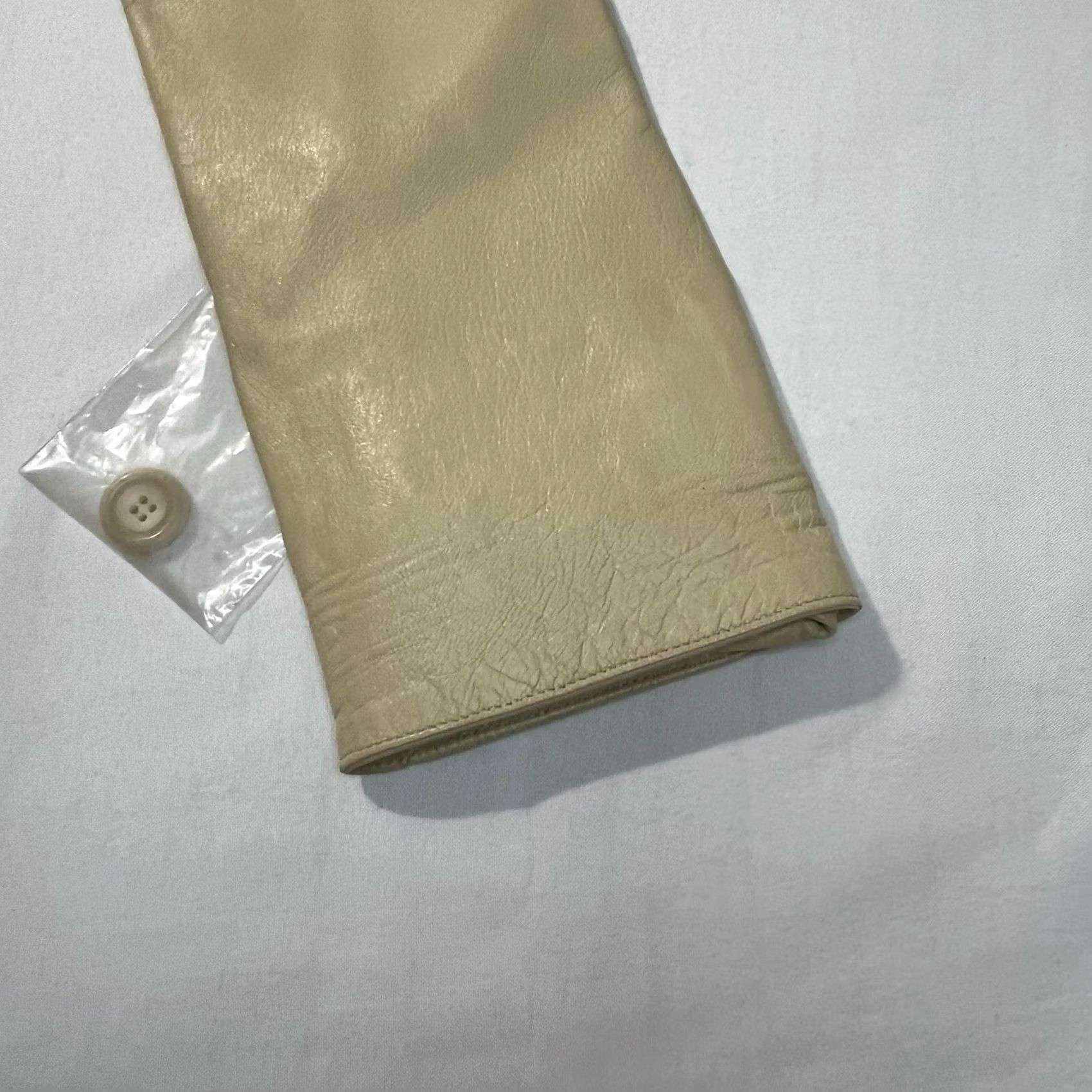 Vera Pelle Vera Pelle Leather Jacket Women M Beige 42 Italian Made in Italy Size M / US 6-8 / IT 42-44 - 5 Thumbnail