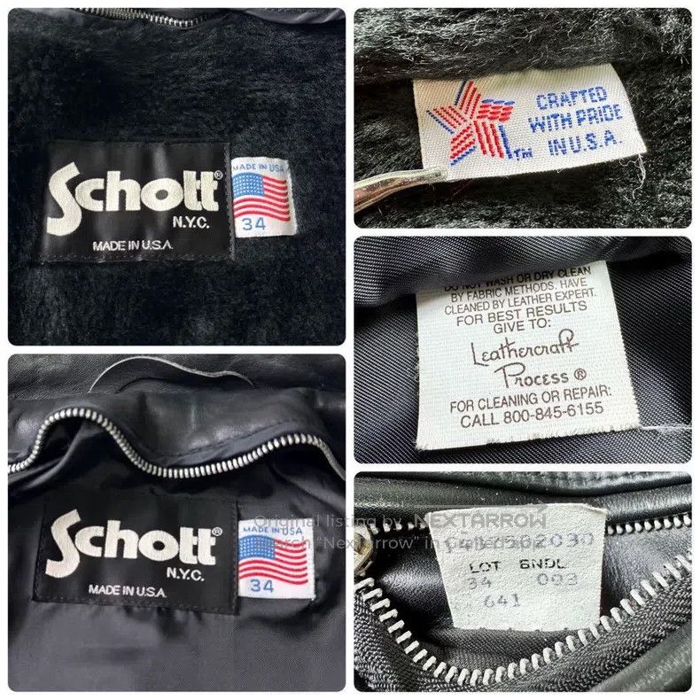 Schott Schott Straight stand-up collar leather jacket, thick cowh Size US XXS / EU 40 - 9 Thumbnail