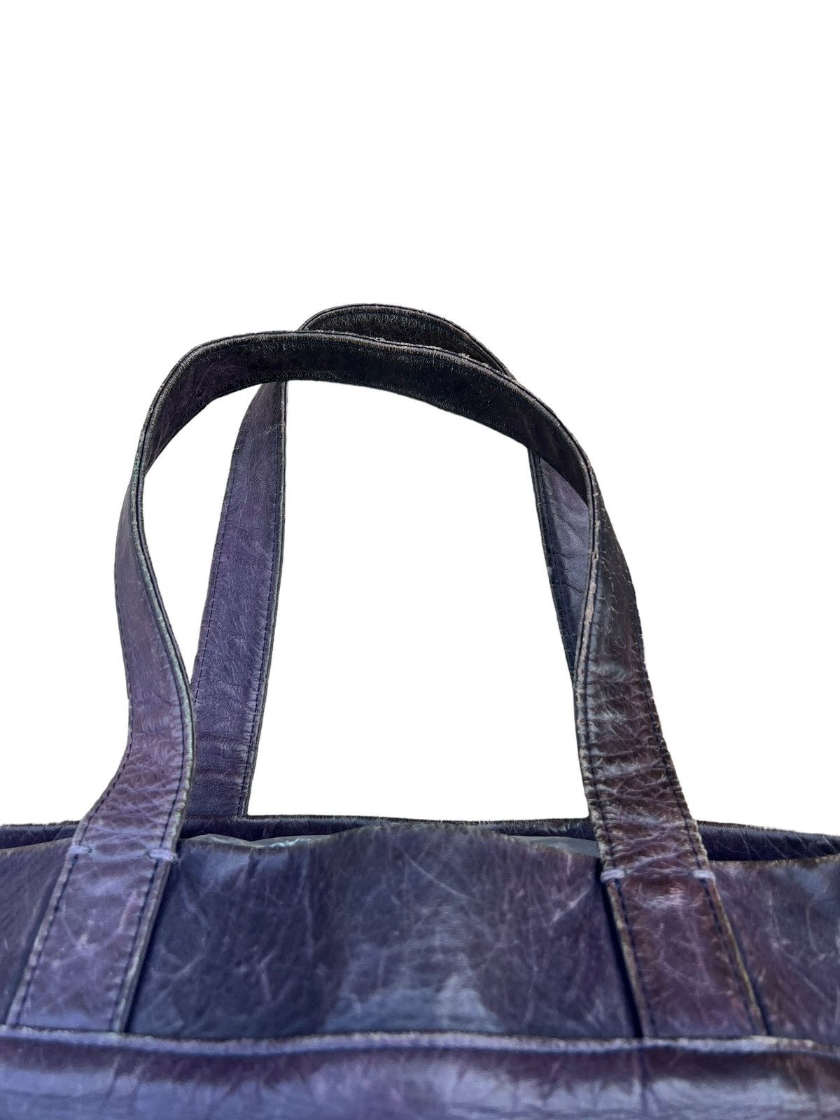 Attachment Attachment X United Arrows Distress Patina Leather Tote Bag Size ONE SIZE - 2 Thumbnail