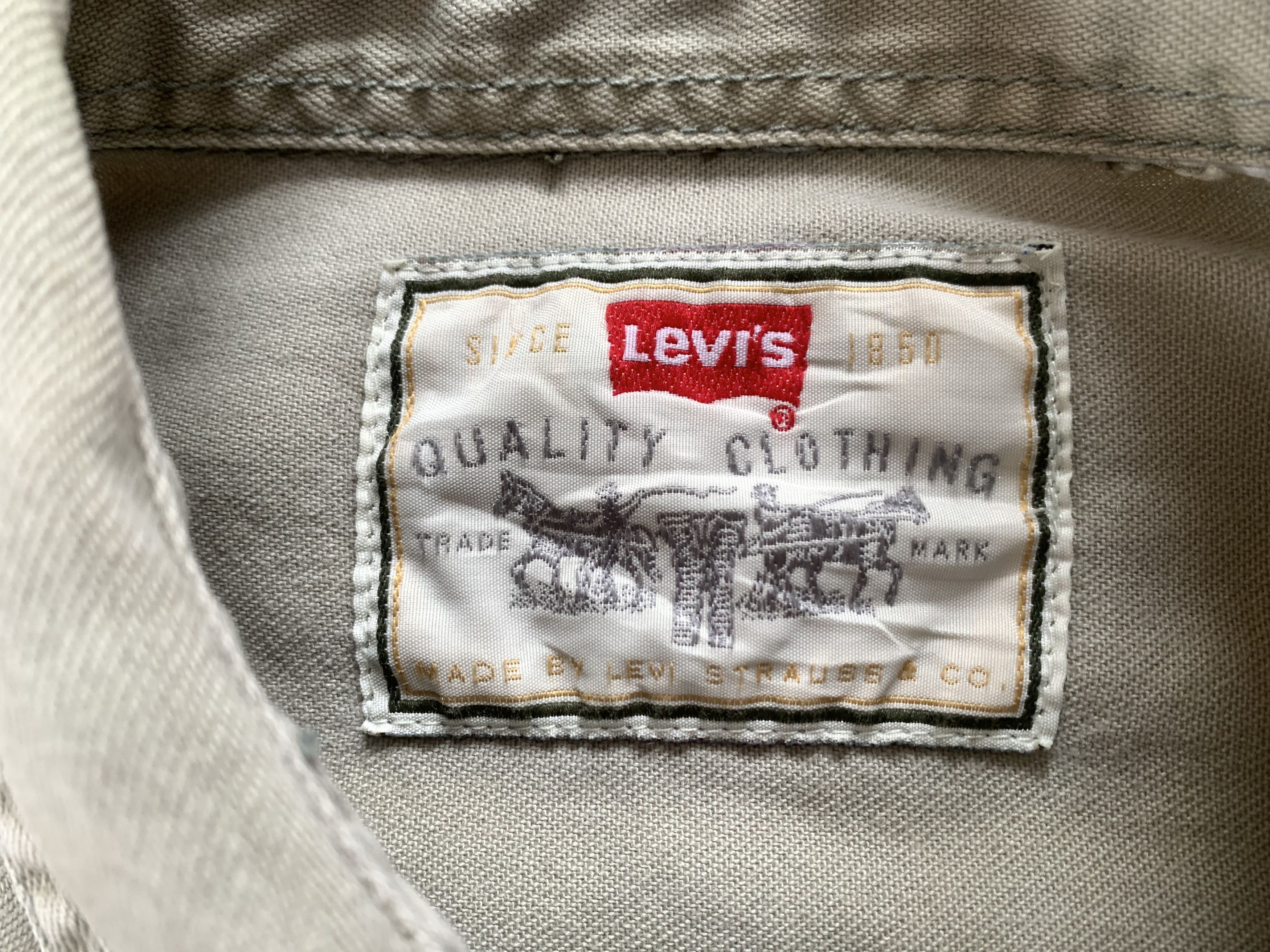 Levi's Men’s Levi’s Red Tab Vintage Beige Work Denim Shirt Size US XL / EU 56 / 4 - 7 Thumbnail