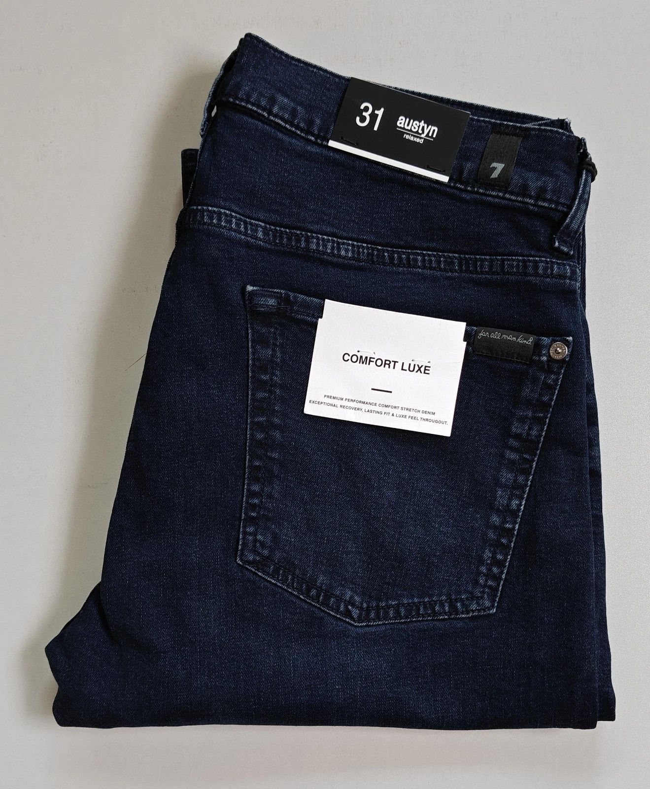 7 For All Mankind 7 For All ManKind Austyn River Water Straight Jeans T / 6061 Size US 31 - 1 Thumbnail
