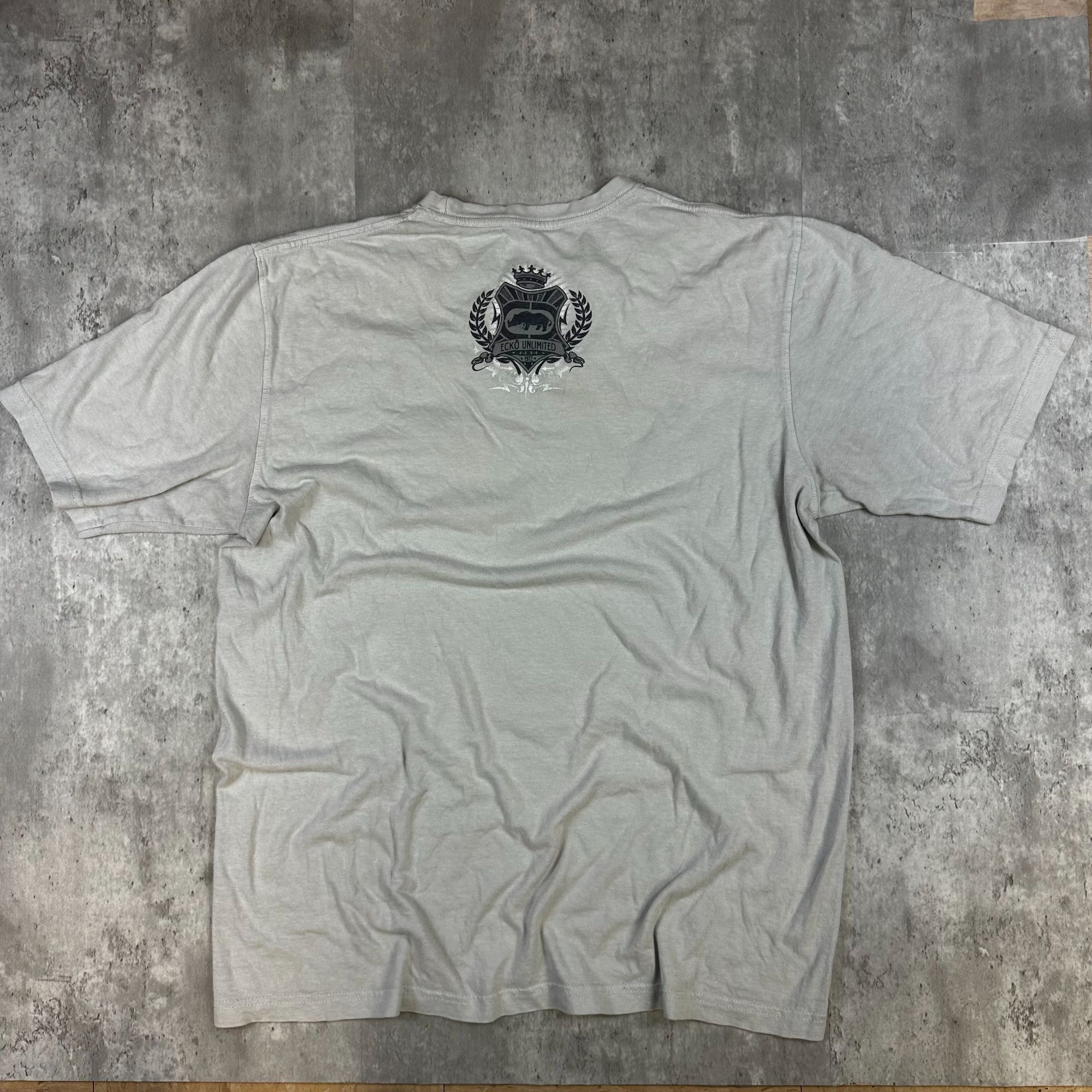 Vintage Ecko Unlimited Mens X-Large Graphic T-Shirt Gray Cotton Blen Size US XL / EU 56 / 4 - 2 Thumbnail