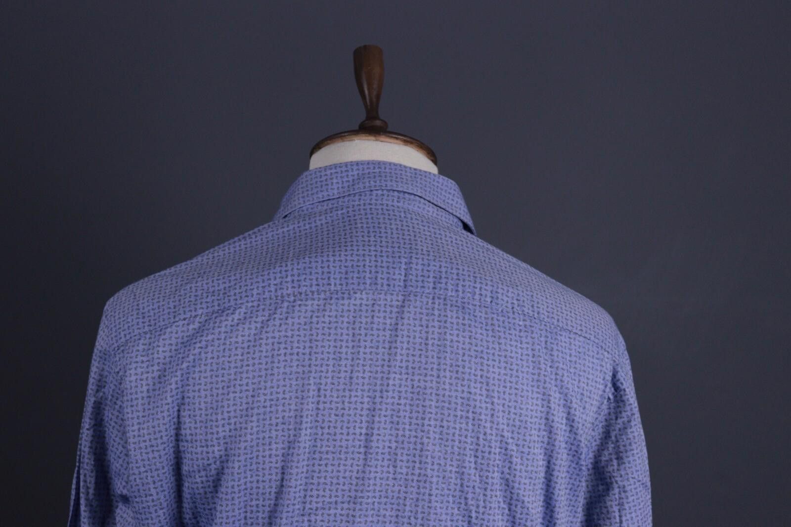 Hackett Hackett Mayfair Slim Fit Mini Paisley Shirt Size XXL Size US XXL / EU 58 / 5 - 7 Thumbnail