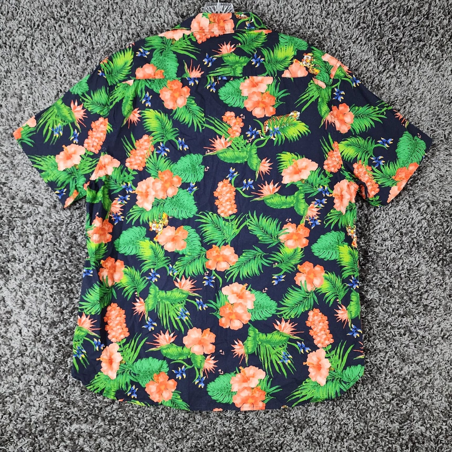 Denime Denim & Flower Shirt Mens XL Floral Button-Up Short Sleeve Blue Green - Denim & Flower Mens XL Floral Button-Up Shirt Short Sleeve Green Blue Size US 36 / EU 52 - 6 Thumbnail