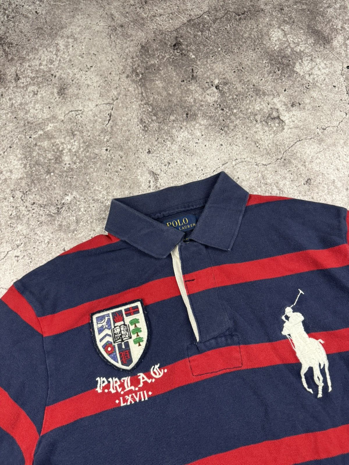 Polo Ralph Lauren Vintage 90s Polo Ralph Lauren Y2K Chief Keef ruby Polo strip Size US M / EU 48-50 / 2 - 3 Thumbnail