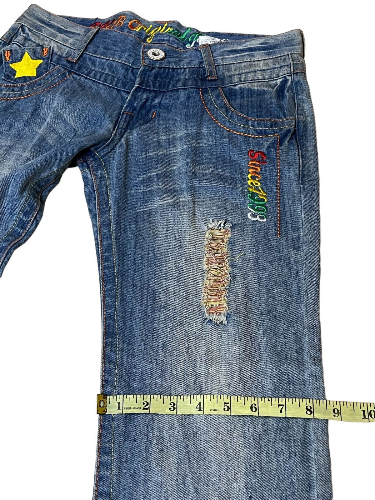 Le Grande Bleu (L.G.B.) JAPANESE BMB BLUE MOON BLUE SURFGIRL RAINBOW JEANS/DENIM Size US 32 / EU 48 - 17 Thumbnail