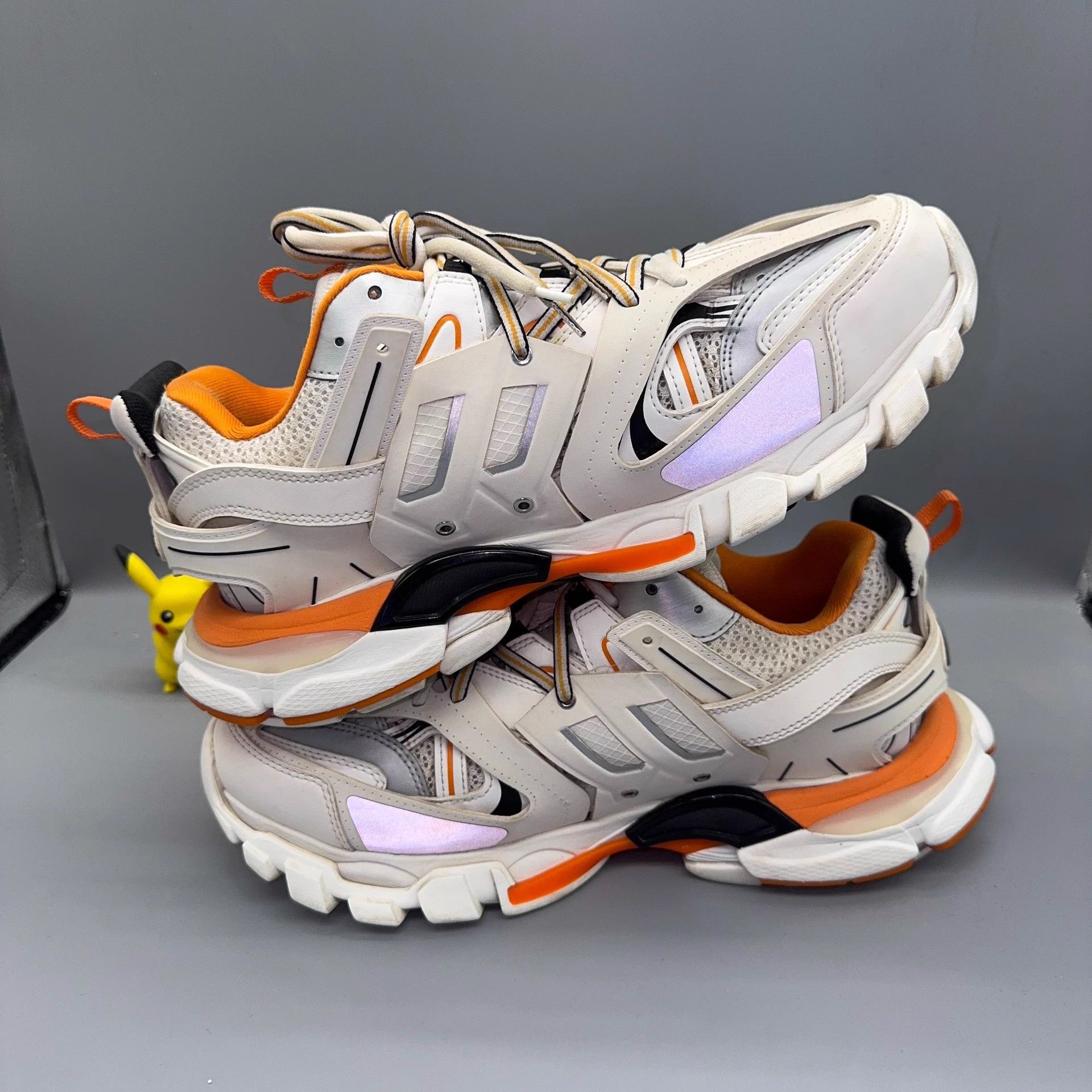 Balenciaga Balenciaga Track White Orange Sneakers Size US 10 / EU 43 - 6 Thumbnail