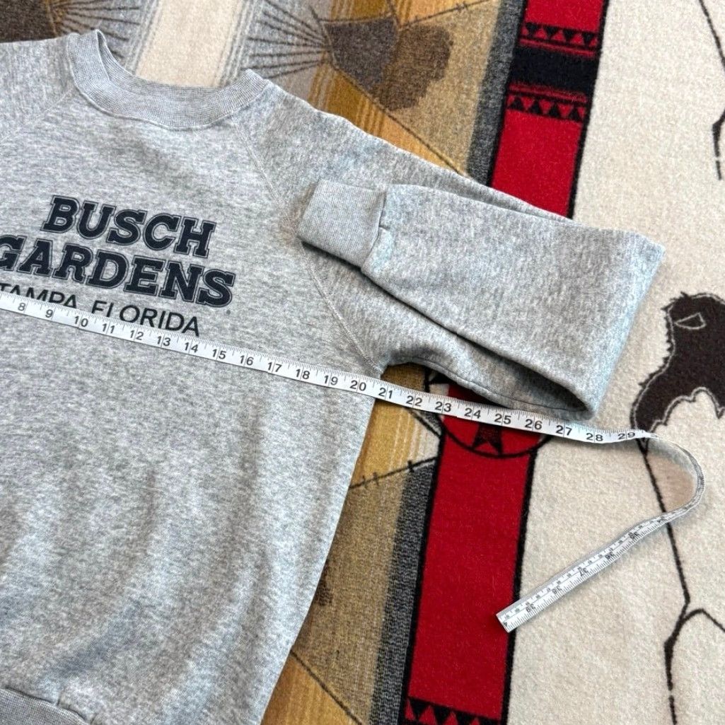 Tultex VINTAGE Busch Gardens Tampa Florida Crewneck Sweatshirt Mens M Gray 80s 90s Pullover Sweatshirt Size US M / EU 48-50 / 2 - 6 Thumbnail