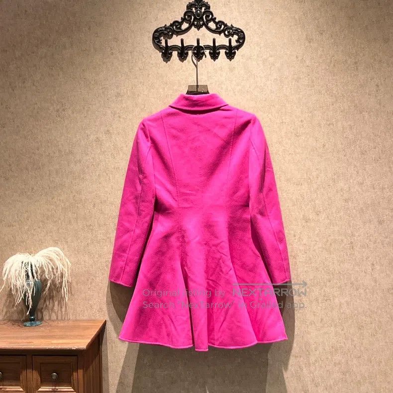 Valentino Valentino A rose-red wool coat Size XS / US 0-2 / IT 36-38 - 2 Thumbnail