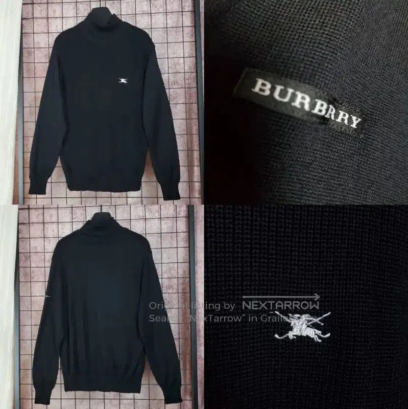 Burberry Burberry Black Wool Long Sleeve Sweater. Size L / US 10 / IT 46 - 1 Thumbnail