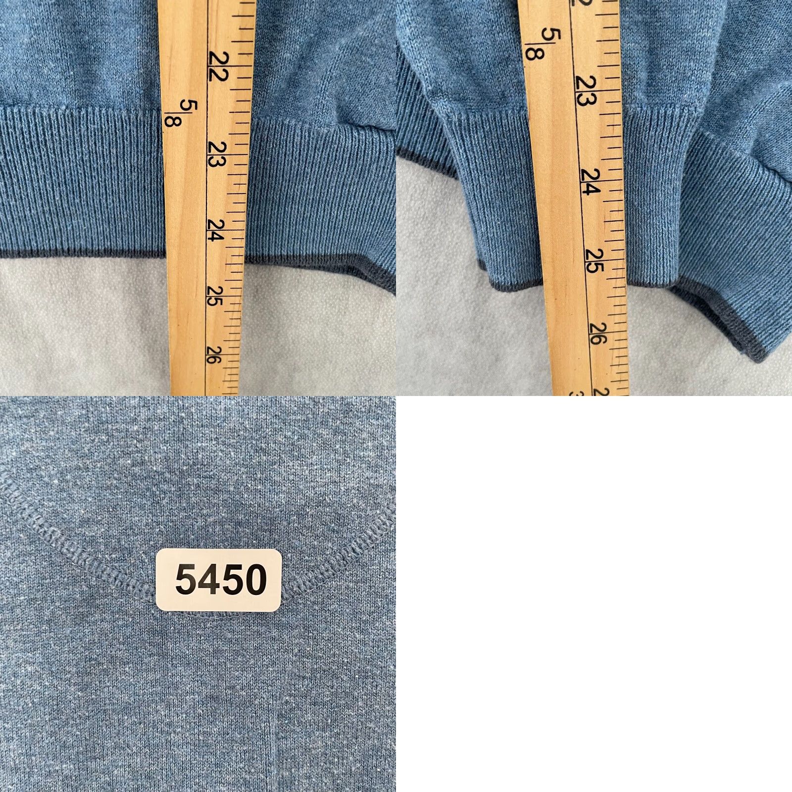 Vintage VINTAGE Luigi Borrelli Sweater Pullover Knit Adult Small Blue City V-Neck Mens Size US S / EU 44-46 / 1 - 8 Thumbnail