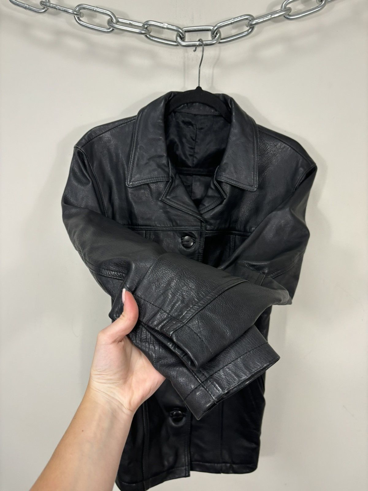 Claude Montana Vintage Claude Montana Ideal Cuir Women’s Leather Jacket Size M / US 6-8 / IT 42-44 - 9 Thumbnail