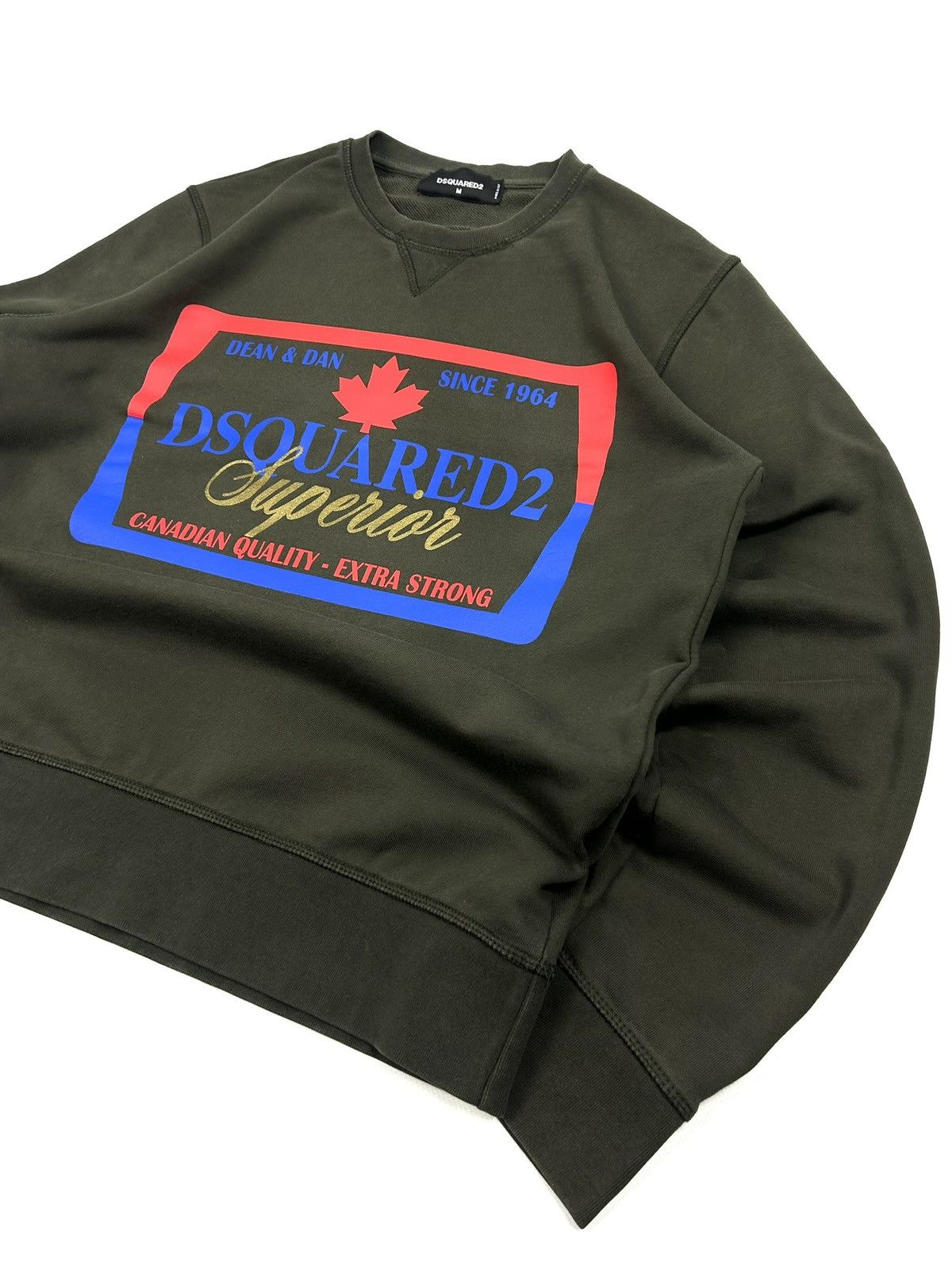 Dsquared2 Luxury Dsquared2 Superior Graphic Sweatshirt Green Vintage Size US M / EU 48-50 / 2 - 8 Thumbnail