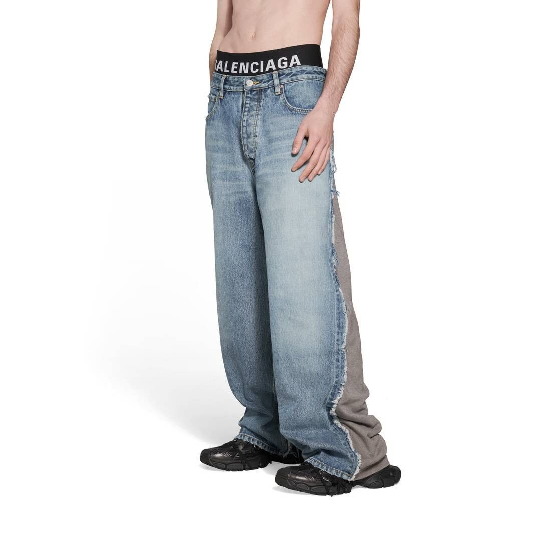 Balenciaga o1s1rm0825 Hybrid Baggy Pants in Blue Size US 32 / EU 48 - 5 Thumbnail
