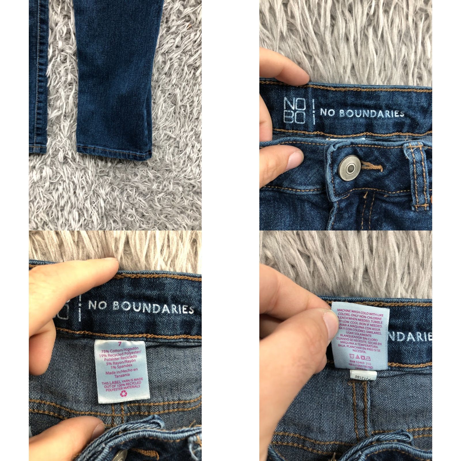 Vintage No Boundaries Jeans Skinny Size 7 Juniors Womens Medium Wash Blue Size 28" / US 6 / IT 42 - 8 Thumbnail