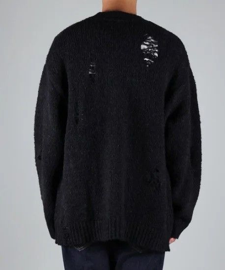 Japanese Brand 🔥🔥 Number (N)ine Distressed Alpaca Knit Cardigan Size US L / EU 52-54 / 3 - 12 Thumbnail