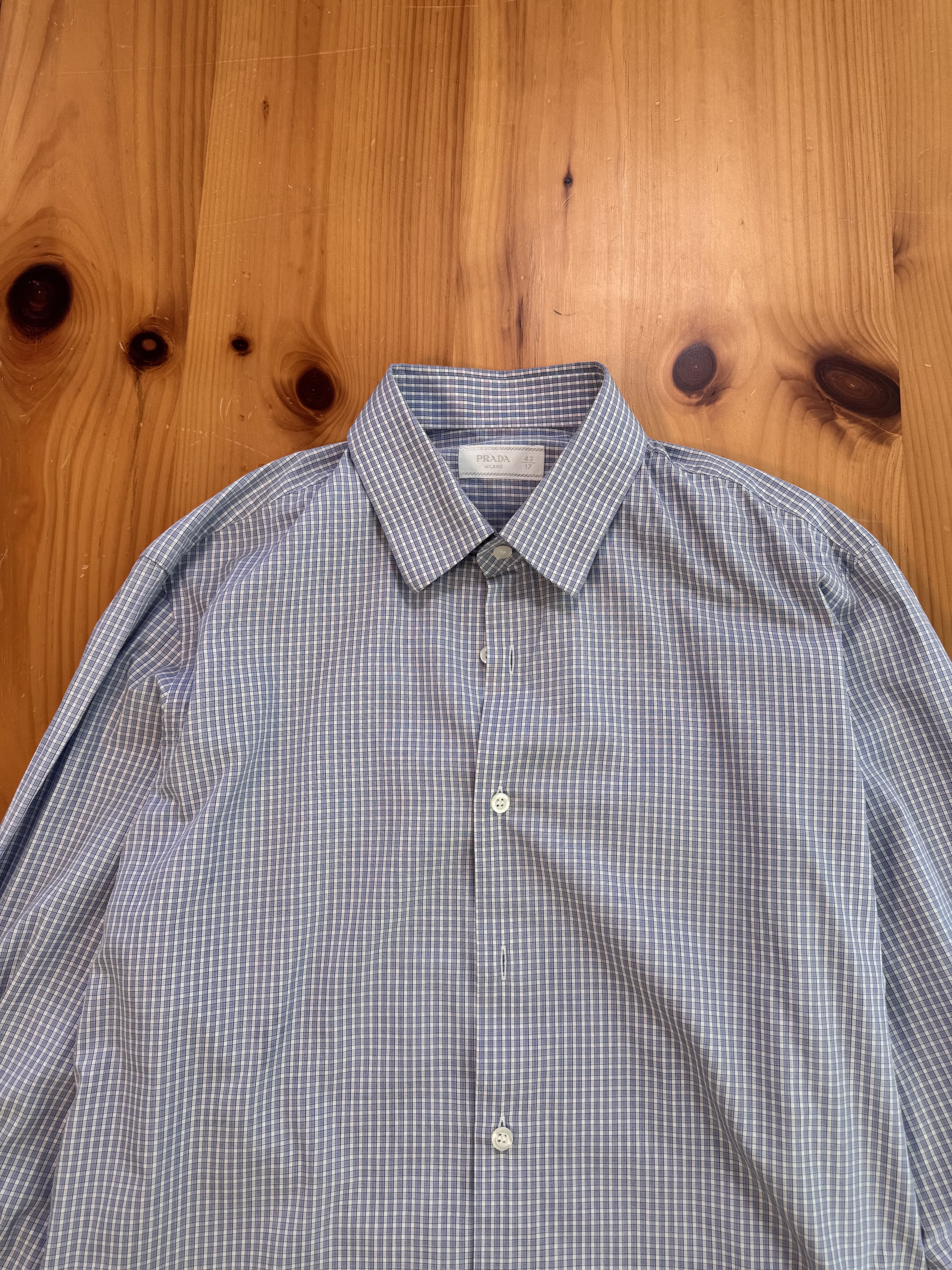 Prada Prada Vintage Dress Shirt Plaid Size US S / EU 44-46 / 1 - 4 Thumbnail
