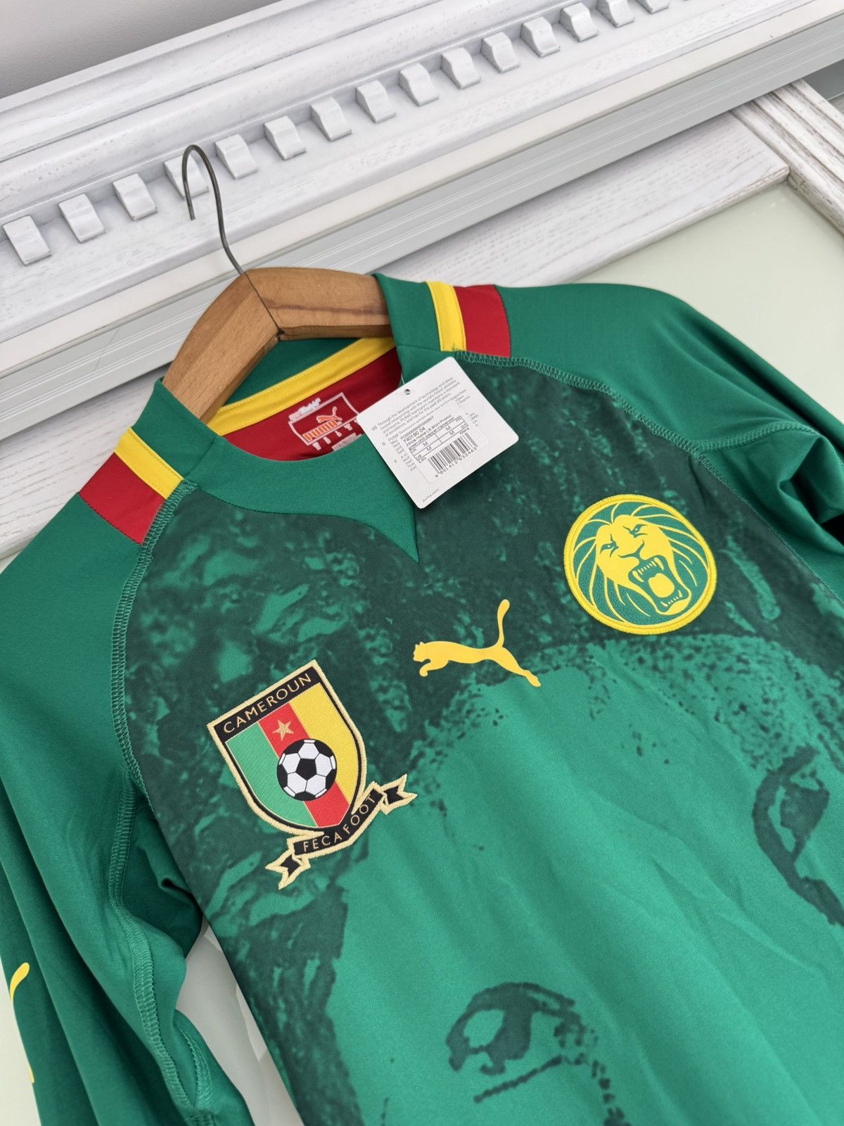 Puma Cameroon 2012-2013 Home Soccer Player Issue Jersey Kit Shirt Size US M / EU 48-50 / 2 - 6 Thumbnail