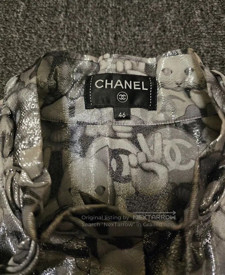 Chanel Chanel Cat Logo Silk Sleeveless Top. Size US M / EU 48-50 / 2 - 3 Thumbnail