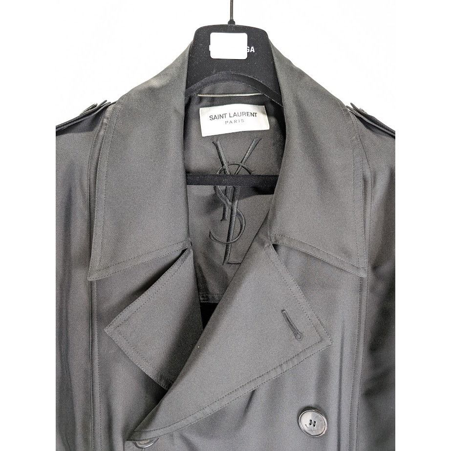 Saint Laurent Paris o1rshd1 Long Coat in Black Size US M / EU 48-50 / 2 - 4 Thumbnail