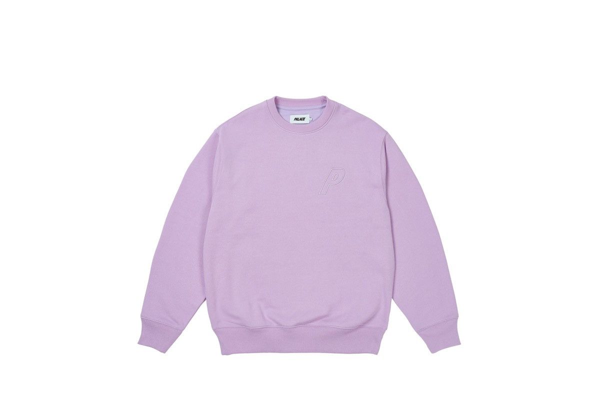 Palace PALACE OUTLINE P-3 CREW BLOOM PURPLE Sweatshirt Size Medium Size US M / EU 48-50 / 2 - 3 Thumbnail