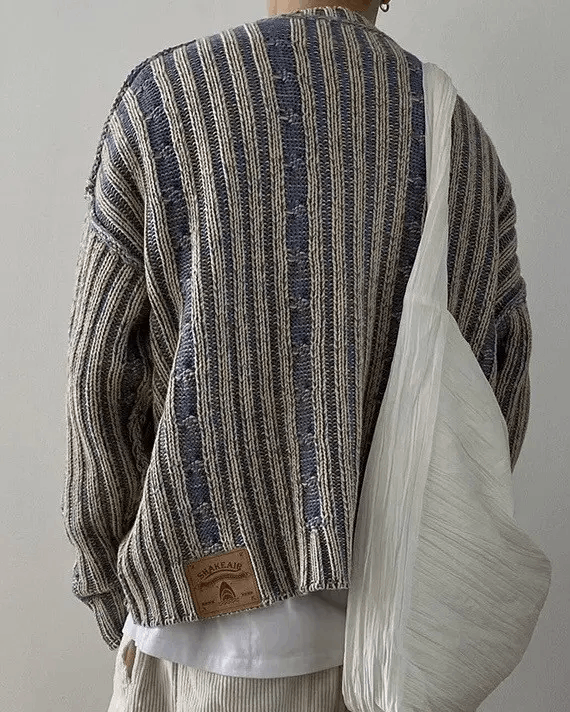 Japanese Brand × Vintage Retro y2k reversible cable knit pullover sweater knitwear Size US L / EU 52-54 / 3 - 4 Thumbnail