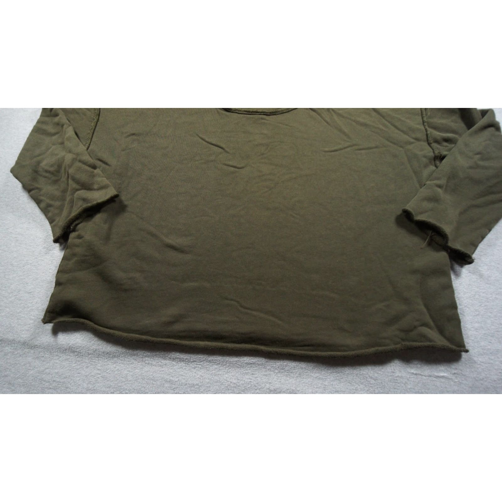 Eileen Fisher Eileen Fisher Sweatshirt Womens XL Green Cropped Crewneck Raw Edge Ladies Size XL / US 12-14 / IT 48-50 - 3 Thumbnail