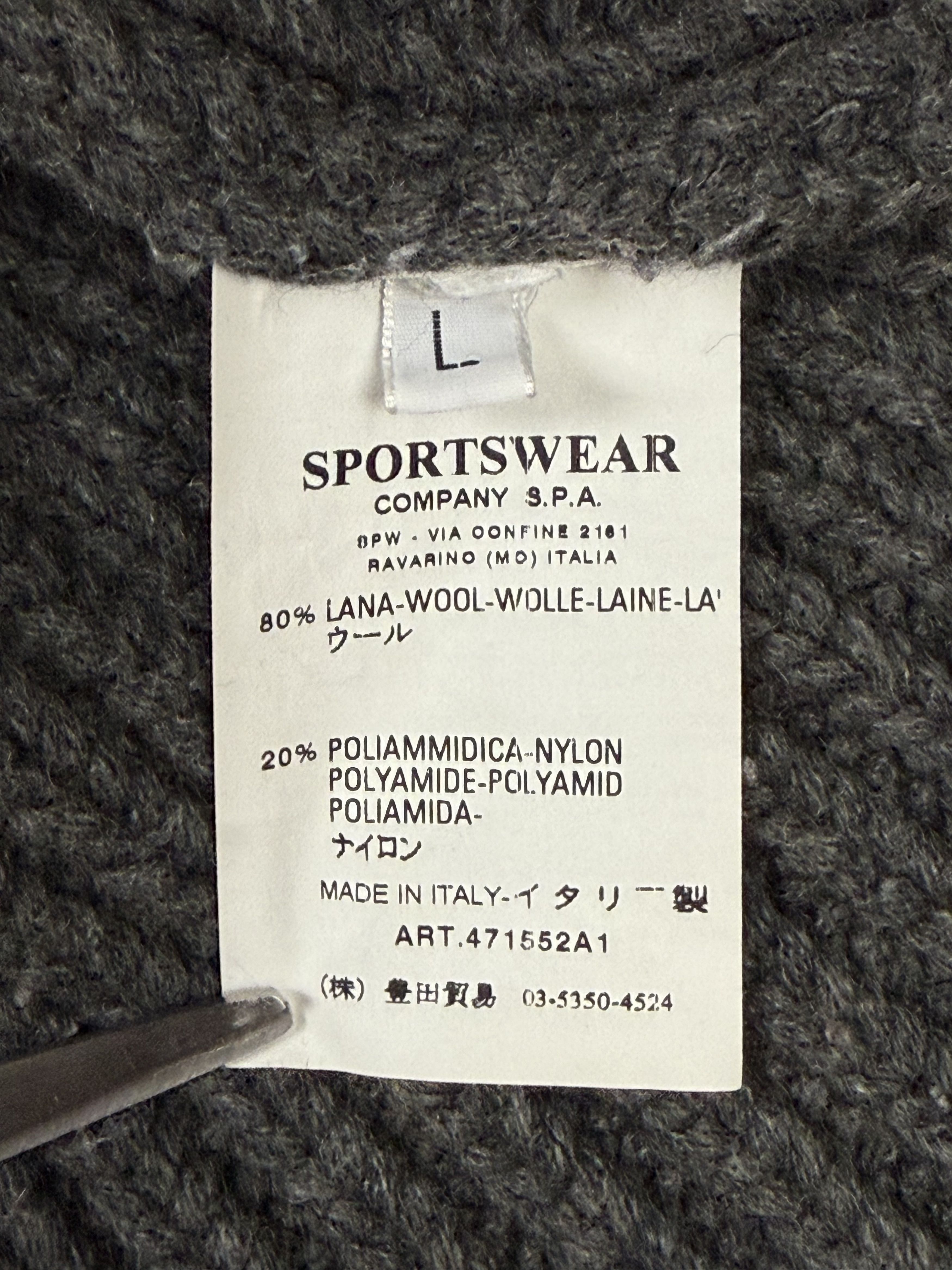 Stone Island Vintage Stone Island 2007 AW Wool Sweater Gray Size L Size US L / EU 52-54 / 3 - 13 Thumbnail