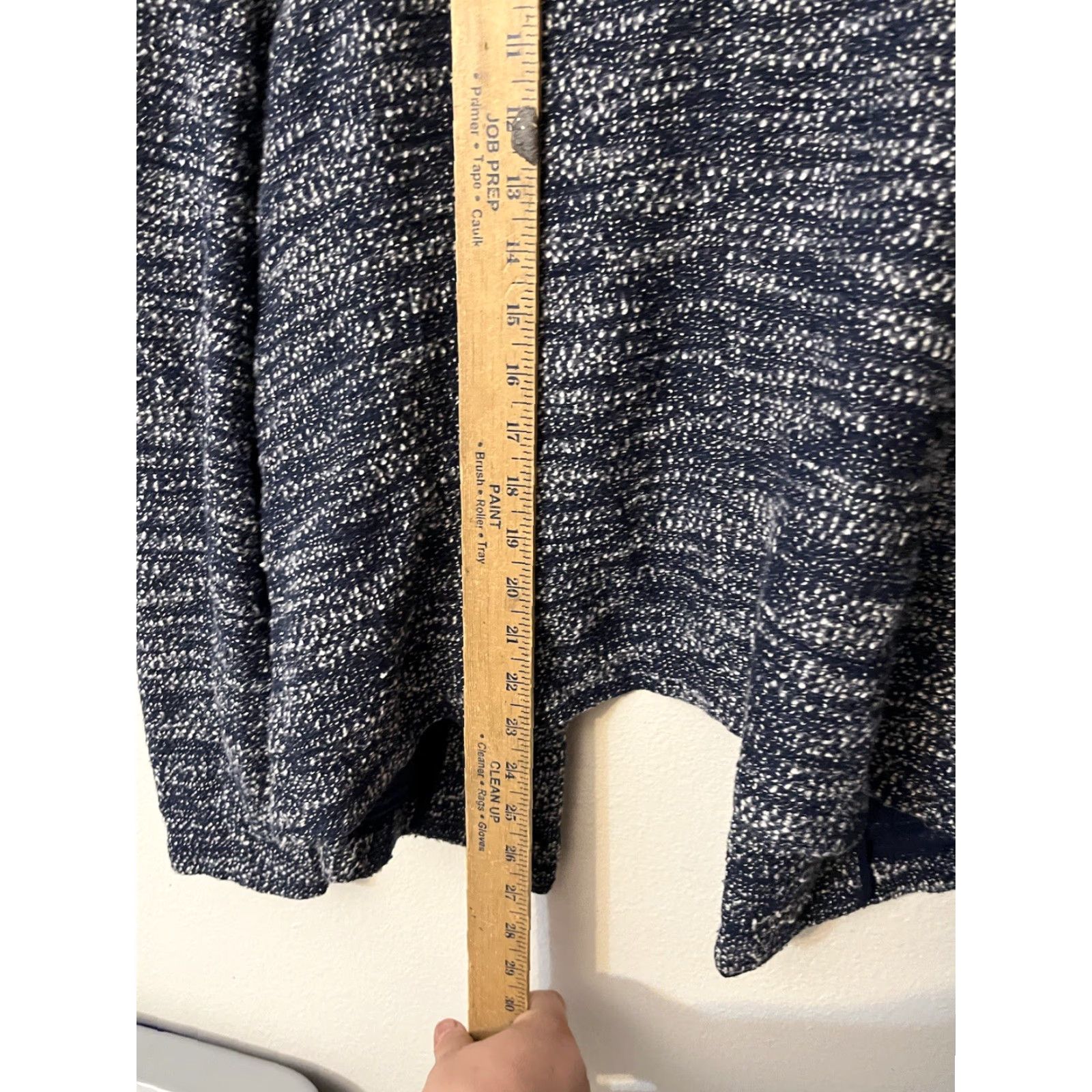 Loft LOFT Cardigan Sweater Women XL Blue Open-Front Long Sleeve Knit Cotton Rayon Geometric Classic Modern Casual Open Size XL / US 12-14 / IT 48-50 - 5 Thumbnail