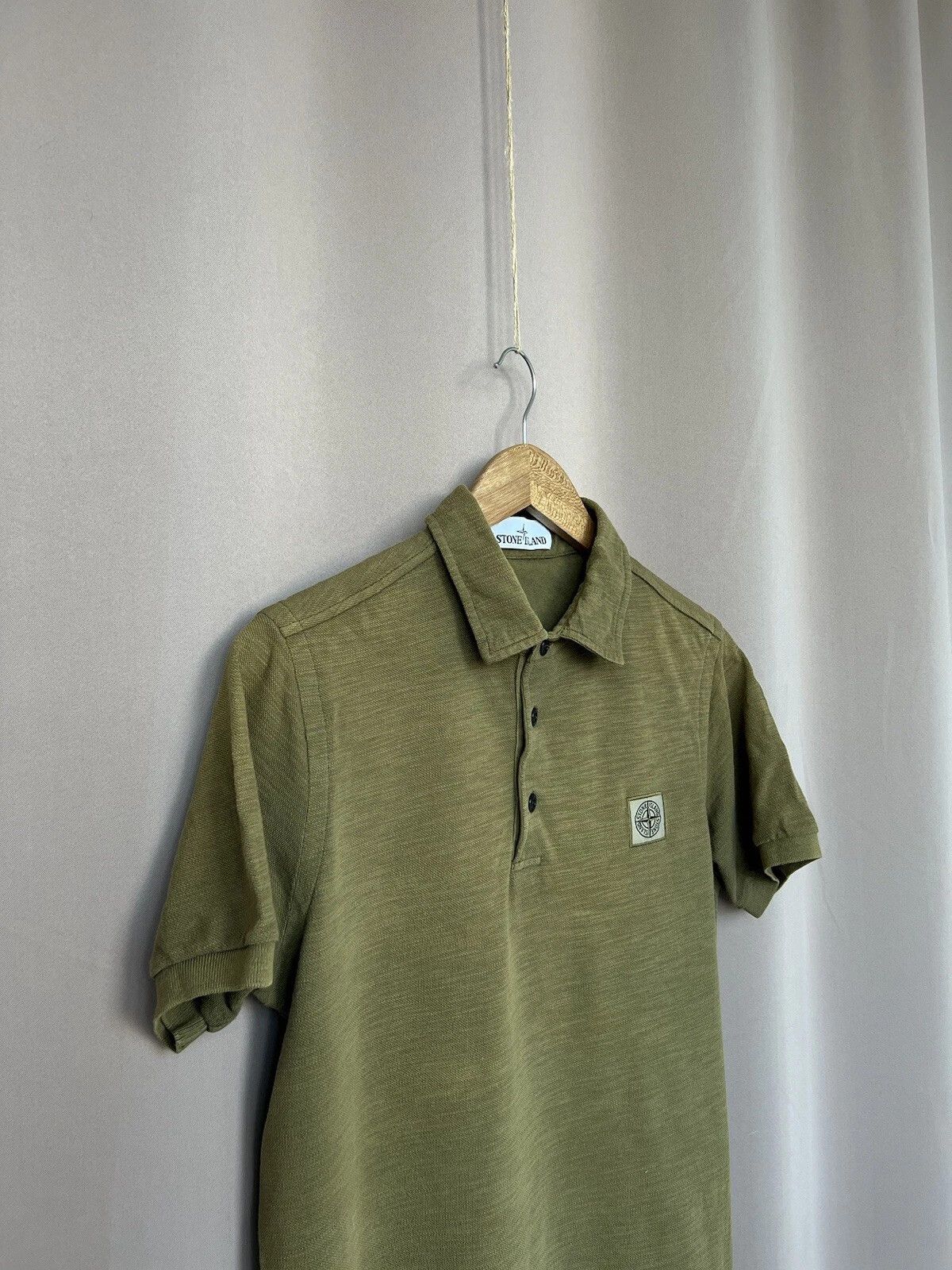 Stone Island Stone Island Patch Program Polo Shirt Mens Size M Khaki Size US M / EU 48-50 / 2 - 3 Thumbnail
