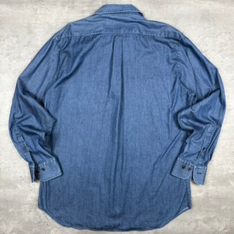 Peter Millar Peter Millar Chambray Dress Shirt Size US L / EU 52-54 / 3 - 4 Thumbnail