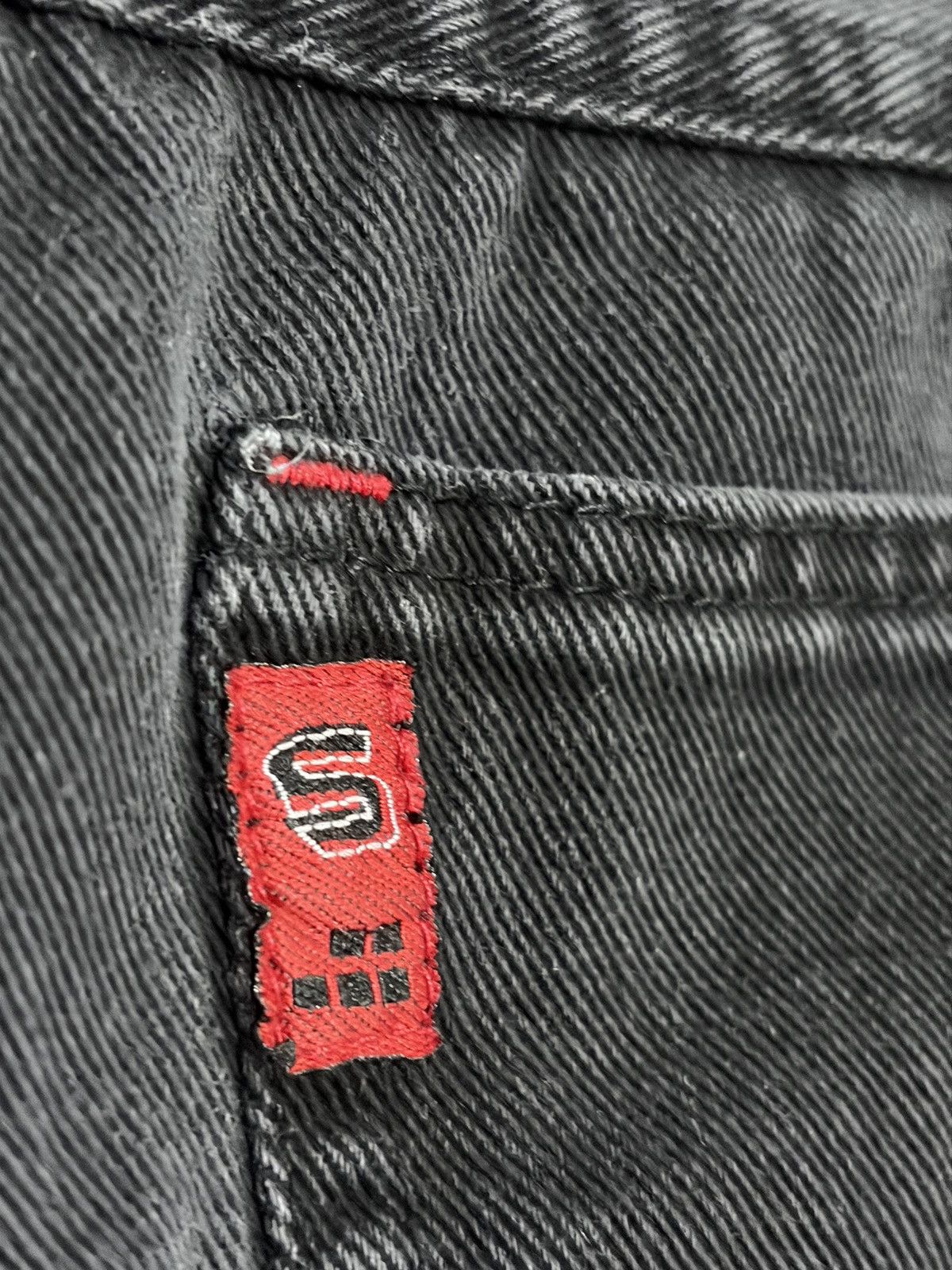 Vintage Vintage SCX Jeans Baggy Black Carpenter Denim Shorts 90s Y2K Size US 32 / EU 48 - 4 Thumbnail