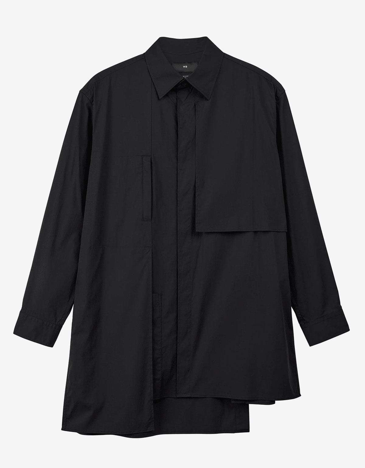 image of Y 3 Black Cotton Shirt, Men's (Size Medium)