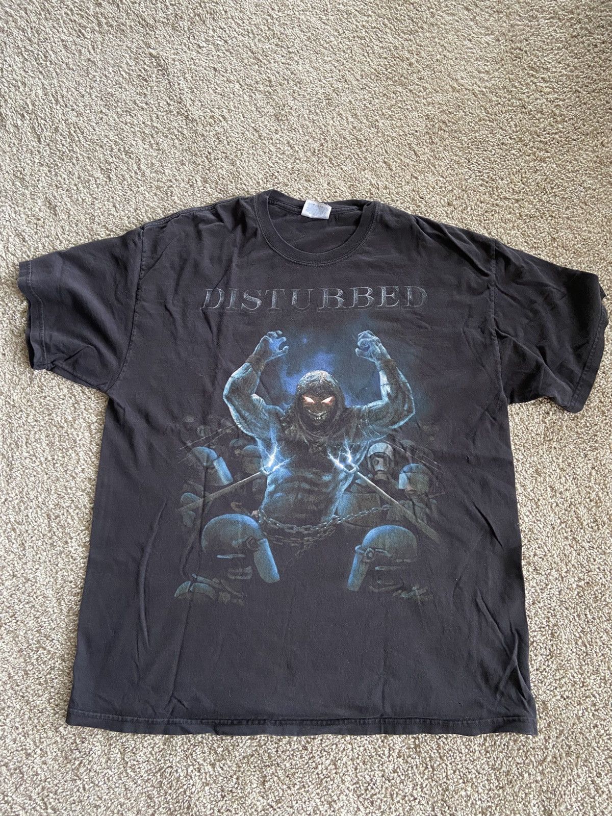 Band Tees × Vintage 2000s Disturbed Tee Size US XL / EU 56 / 4 - 1 Thumbnail