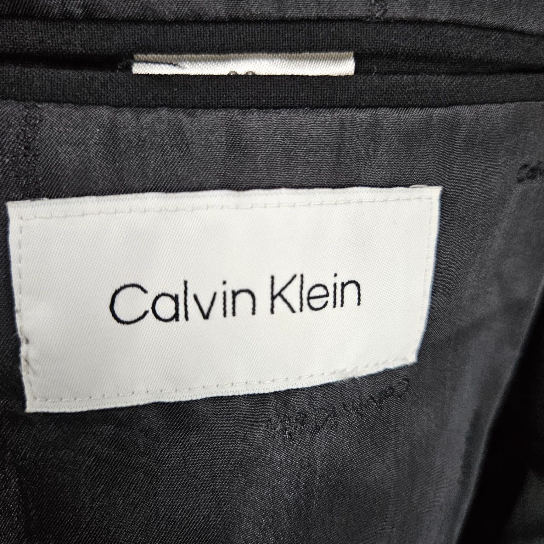Calvin Klein Calvin Klein Black Full Pant Suit Set 2 Piece 2 Button Notch Blazer 20 Size 42" / US 20 - 3 Thumbnail
