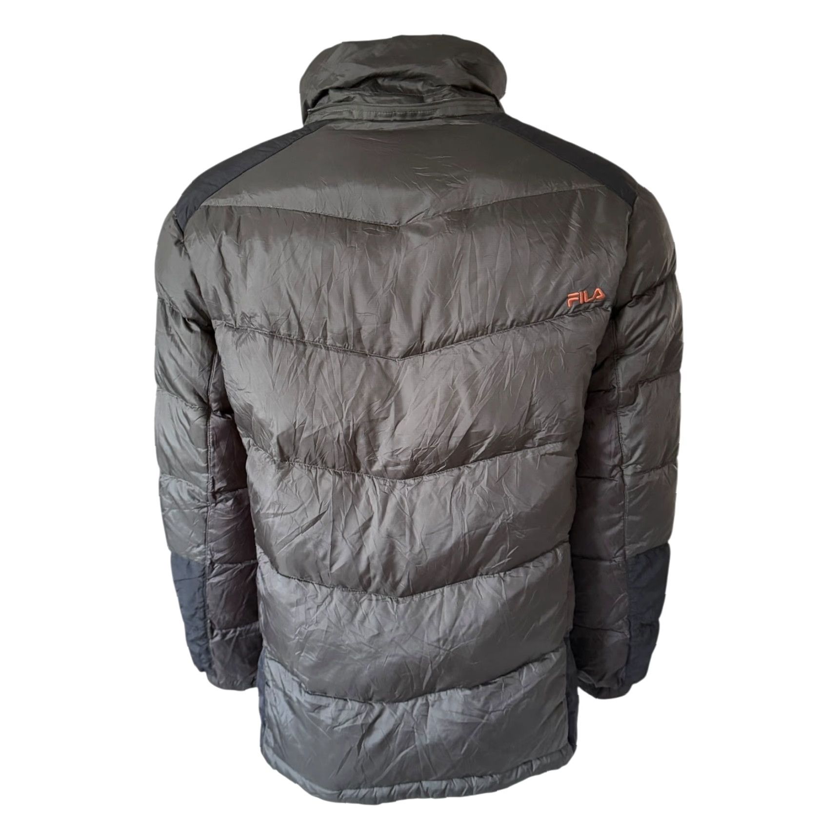 Fila Fila Puffer Jacket Mens Medium Orange Zip Detailing Winter Insulated Coat Size US M / EU 48-50 / 2 - 5 Thumbnail