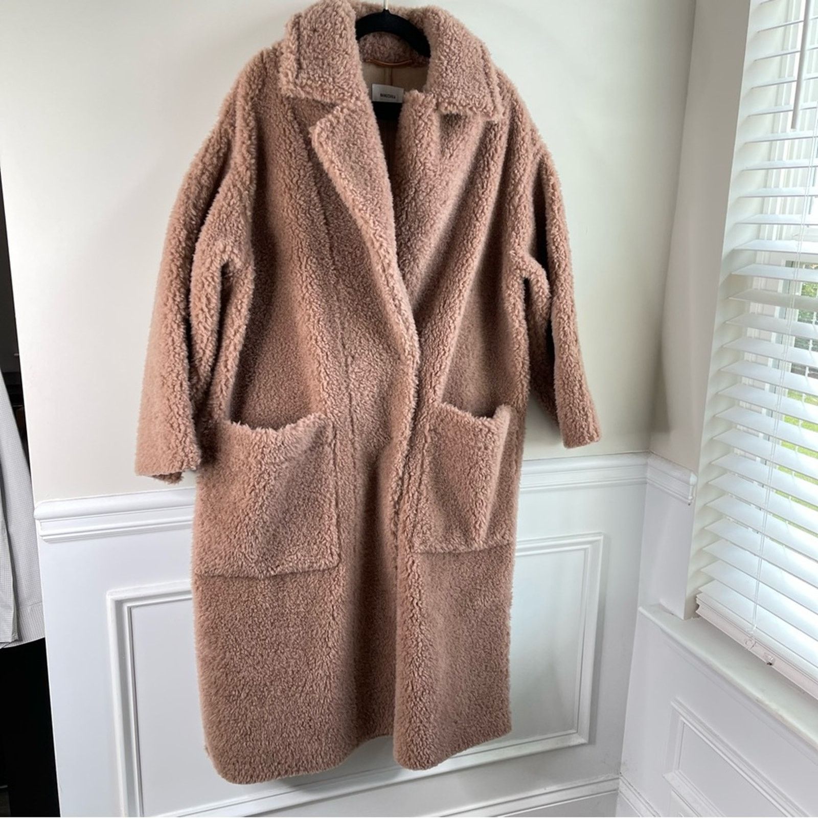 Zara NANUSHKA Imogene faux fur teddy oversized wool blend coat L Size L / US 10 / IT 46 - 2 Thumbnail