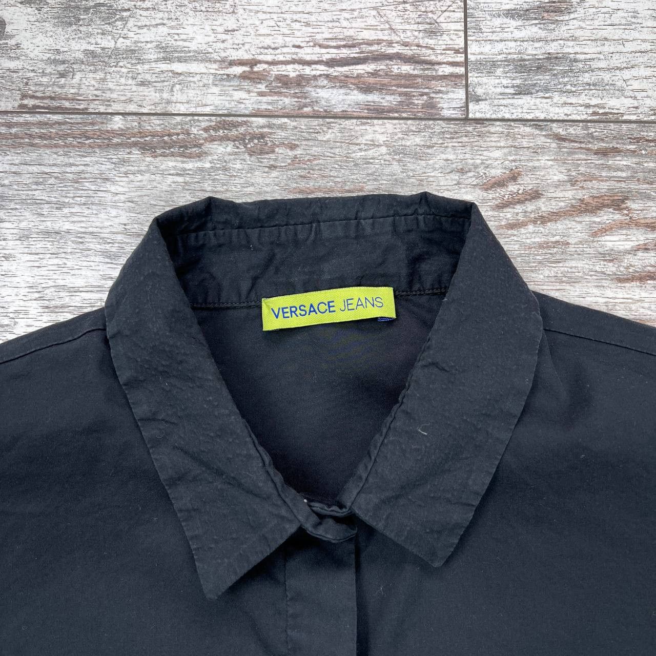 Versace Jeans Couture VERSACE JEANS Black Designer Shirt with VJ Logo Size M / US 6-8 / IT 42-44 - 5 Thumbnail