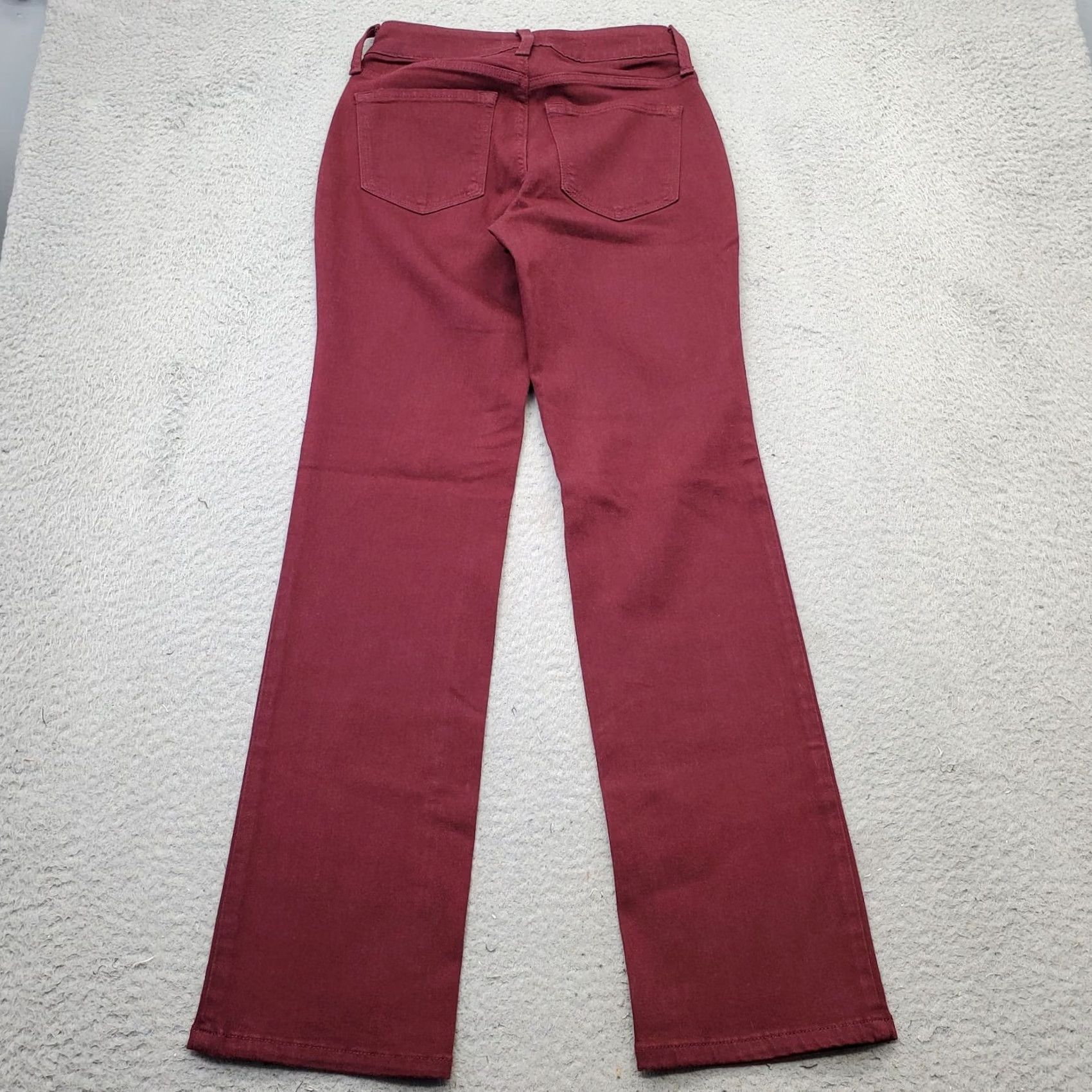 NYDJ NYDJ Marilyn Jeans Women's 0P Red Regular Fit Dark Wash 5-Pocket Straight Leg Size 25" / US 0 / IT 36 - 2 Thumbnail
