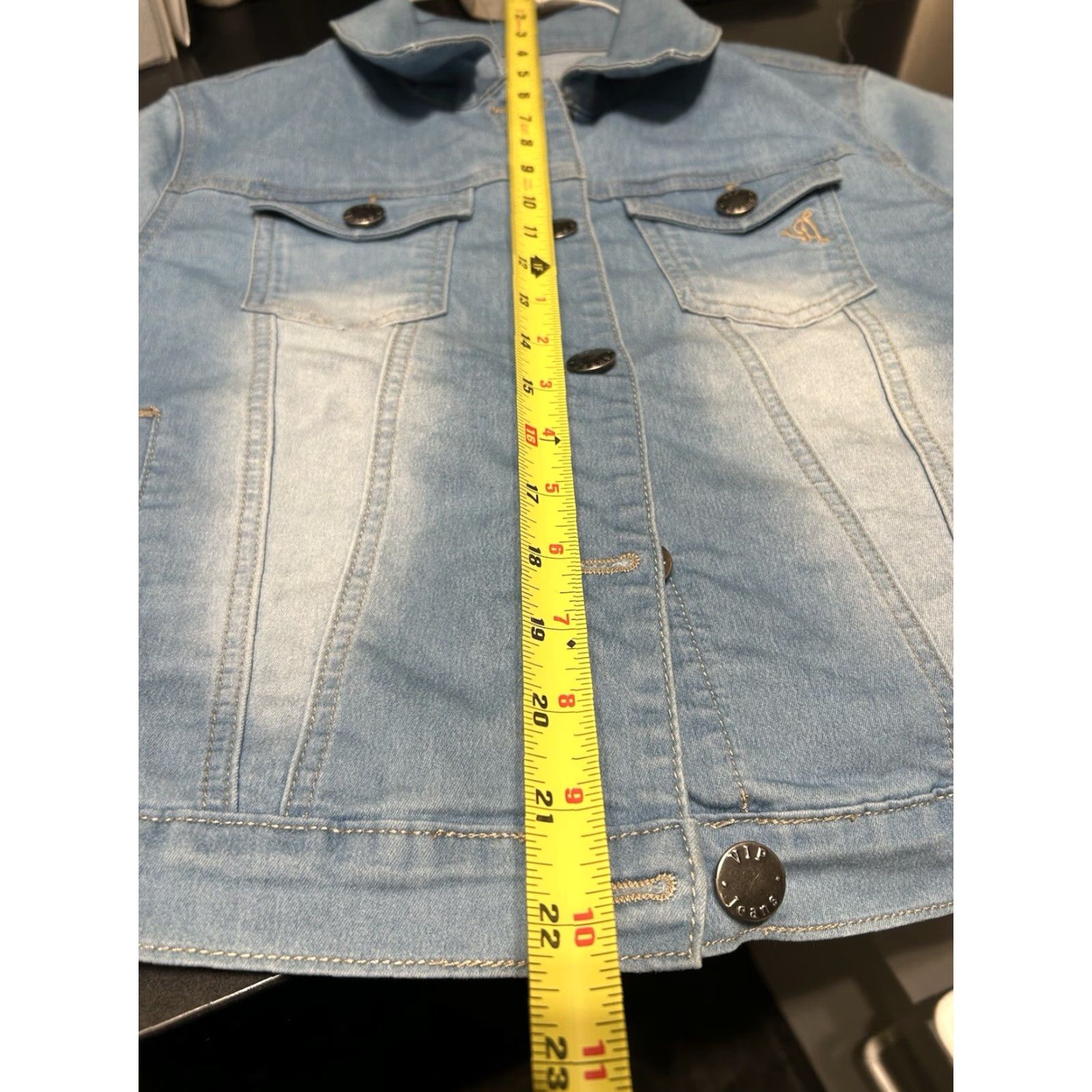 Vintage V.I.P. Jean Crop Jacket Button Up Juniors Size M Women Blue Crop Jacket M VIP Jeans Short Jacket Button Up Adults Size 32" / US 10 / IT 46 - 5 Thumbnail
