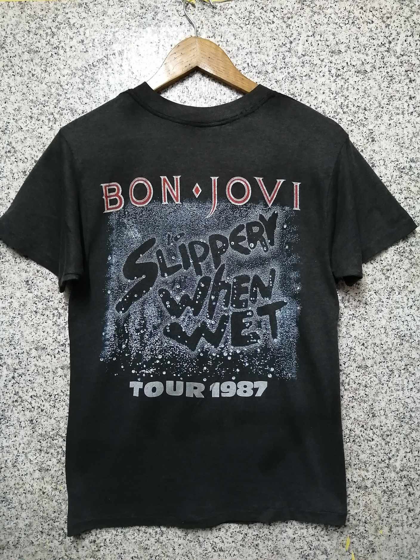 Band Tees × Bon Jovi × Vintage 1987 SUN FADED VINTAGE BON JOVI VERY RARE Size US M / EU 48-50 / 2 - 2 Thumbnail