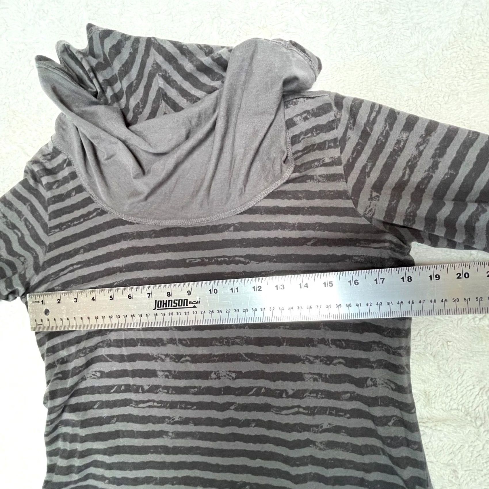MCM CMC Color Me Cotton Women's Cowl Neck Shift Dress Cotton Stripe Gray Size Small Size S / US 4 / IT 40 - 8 Thumbnail
