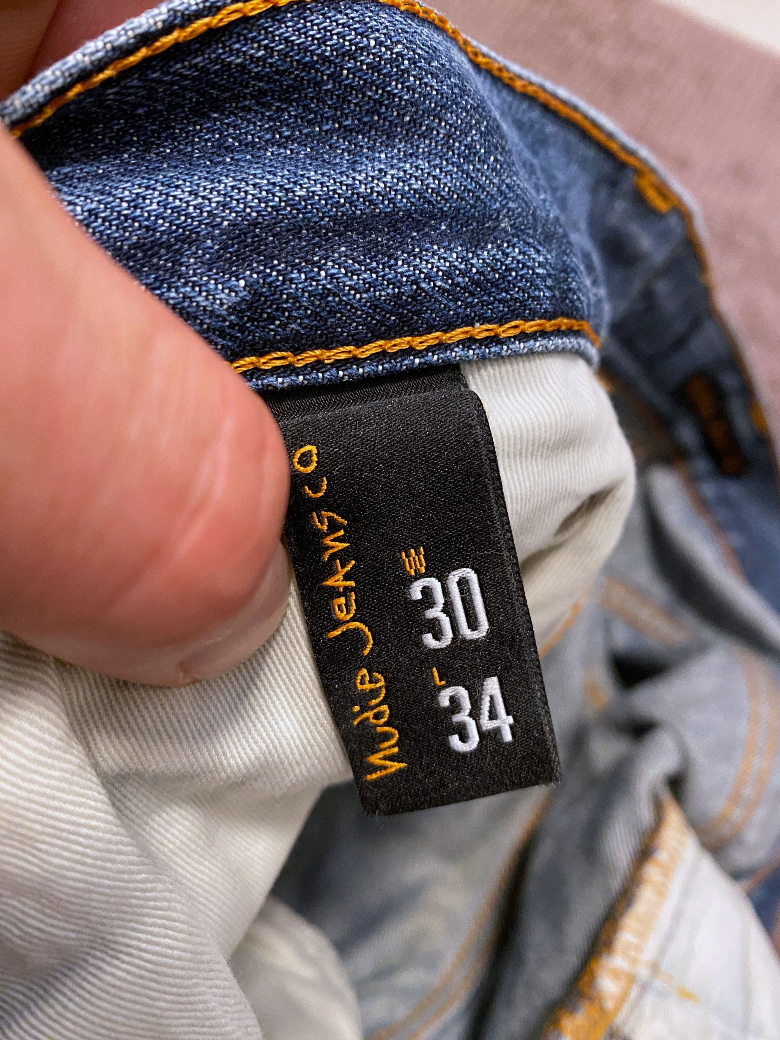 Denime Nudie Jeans Grim Tim Dry Dirt Organic size W 30 L 34 Size US 30 / EU 46 - 6 Thumbnail